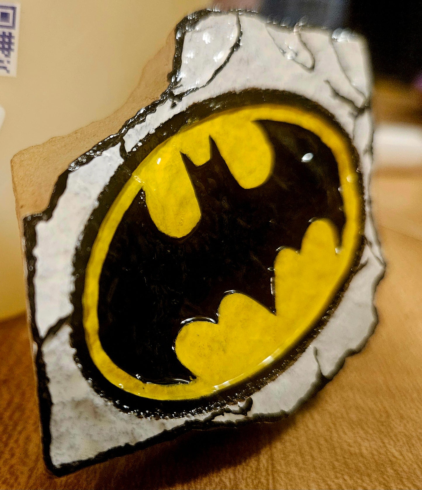 Premium Real Rock Batman Magnets - Hand Painted & Laser Engraved Fridge Set of 2